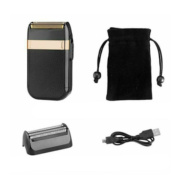 Man elektrisk skäggrakkniv Trimmer USB rakapparat rakverktygsmaskin as the picture