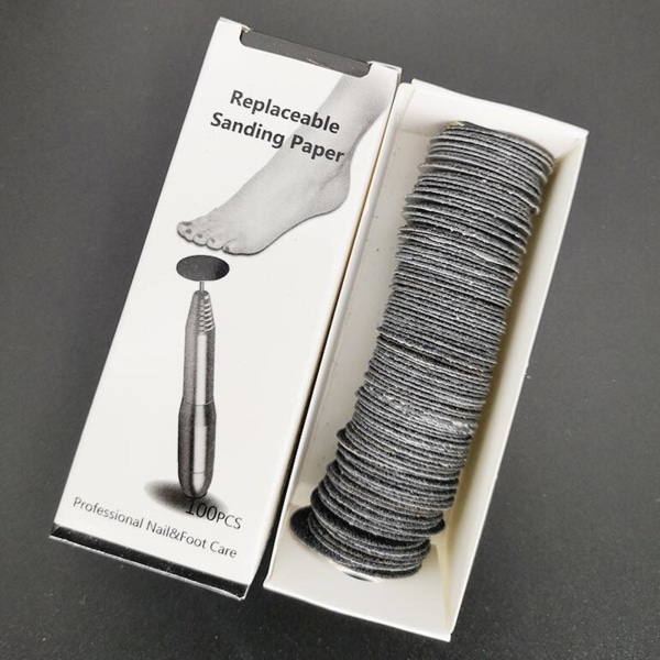 1/2/3/5 Erstatningspuder til elektrisk fodfil Effektiv og 15mm 150Grit 100 pcs 1 Pc