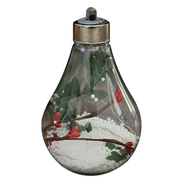 Christmas Led Transparent Julekugle Juletræspynt Style 6