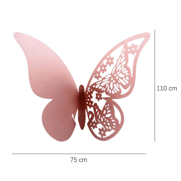 60 stk Butterfly vinglasskort for bryllup vinglass dekor White 60PCS