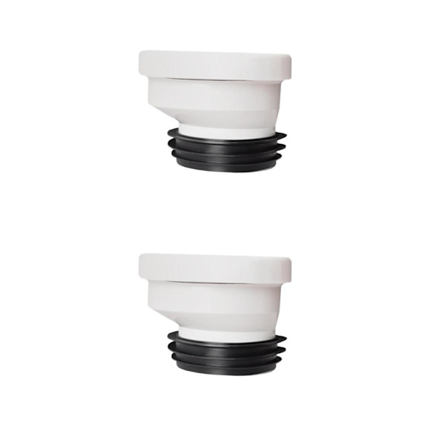 1/2/3/5 Offset toalettflenskobling PVC for reparasjon av urinaler Remove 2cm 2PCS
