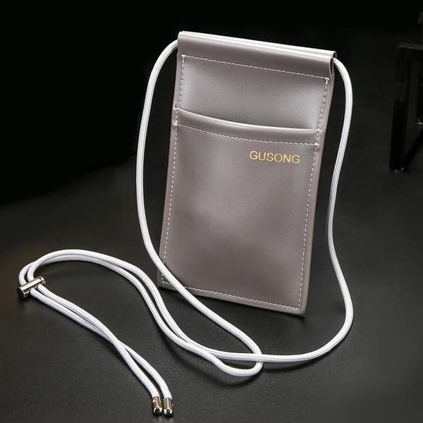 1/2 saksepose PU-læder med justerbar skulderrem Grey 1 Pc