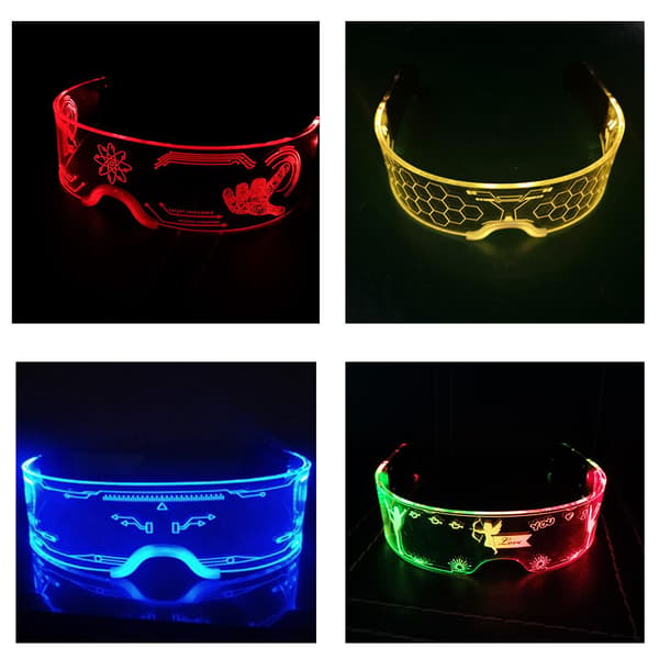 Valaisevat lasit | Led-lasit | Hehkuva Light Up Party Supply D