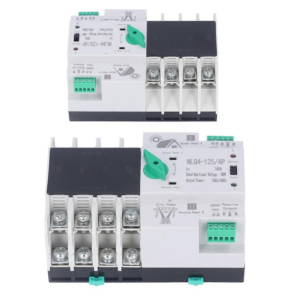 Dobbeltstrøm Automatisk Overførselsafbryder Millisekundskredsløb Hurtig Controller NLQ4?125/4P 100A 220V