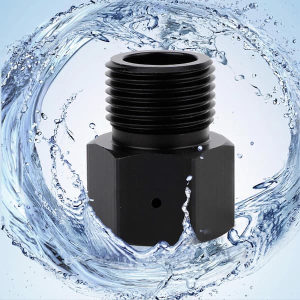 Sodaflaskeadapteromformer svart for W21.8 akvarium brygge ølfat CO2-tankregulator