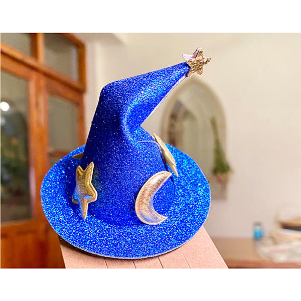 Halloween Koristeet Lapsille Velho Noitahattu Hiusneula Naamiaisrekvisiitta Hiusklipsit Pukeutumiseen Blue