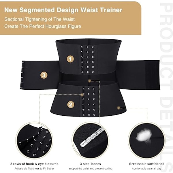 Waist trainer til kvinder sømløs underbuste taljekorsetter Cincher