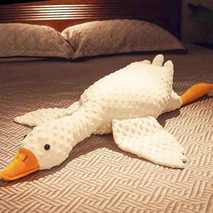 Big White Goose Doll Kudde Bean Sammet Big Goose Bean velvet 50cm