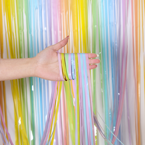 4 kpl sateenkaarihapsuverho, häät, syntymäpäivä, Gradient Light 2m