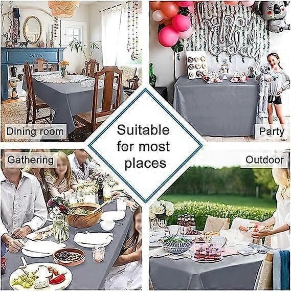 Vaskbar rektangulær duk, dukstørrelse etter eget valg, tørkbar flekkbestandig duk i polyester, for spisestue, piknik, restaurant.