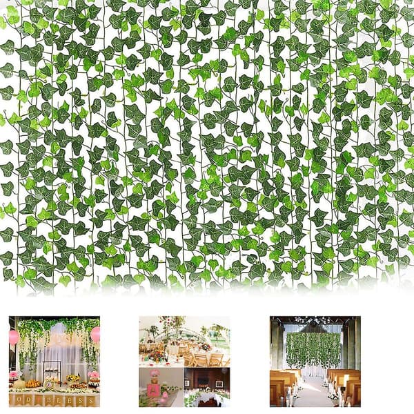 Fake Ivy Leaf Wreath Gift Party Trädgård Bröllopsvägg Hem