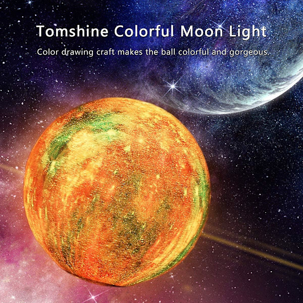 Moon Lamp Touch Led Night Light, 3d 15cm Multicolor Moon Lamp