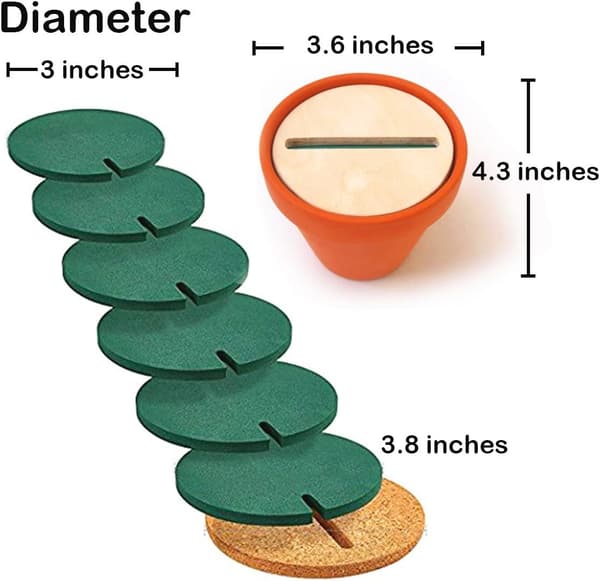 DIY Cactus Coaster 6-delad set med blomkrukhållare för drinkar