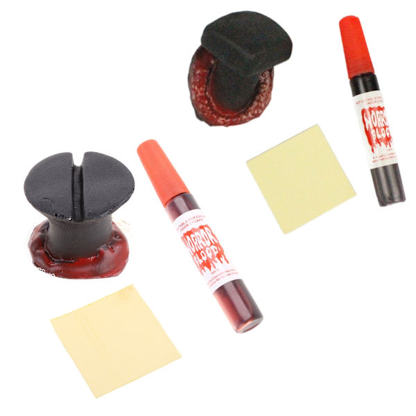 Halloween Bloody Scars Patch Set Zombie-tema Fest Fotorekvisita Dekormaterial för Halloween Flickor Pojkar Makeup Party Short nail wound - A