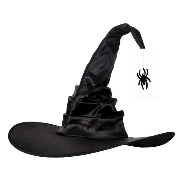 Halloween Noitahattu Musta Iso Röyhelöinen Noitahattu Halloween Osa