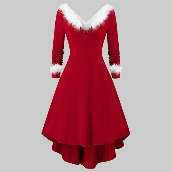 Aikuisen joulupuvun mekko Fancy Dress Xmas Punainen Asut M