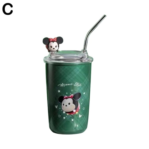 Tecknad rostfritt stål Vakuumkopp Söt halmkopp Håll varm och red mickey one-size