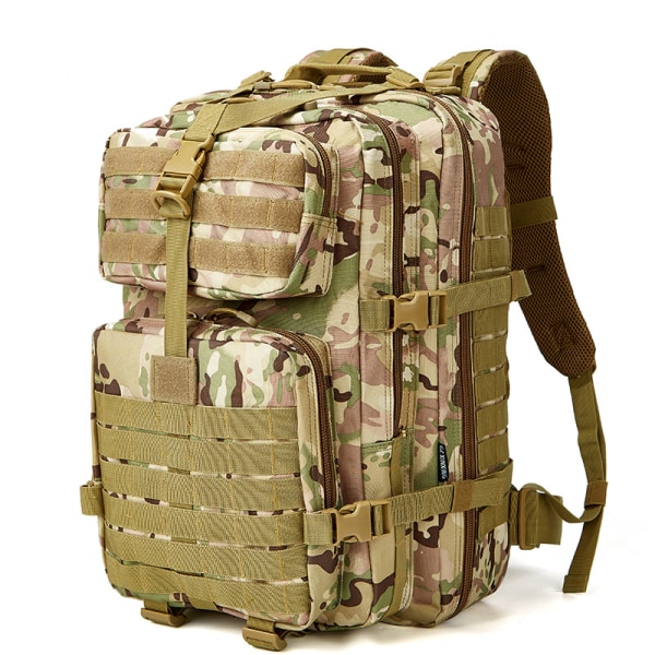 Wolf commander uppgraderad 50L Army fläkt EDC kit kamouflage stor 3p väska utomhus camping ryggsäck taktisk ryggsäck Black 36-55L