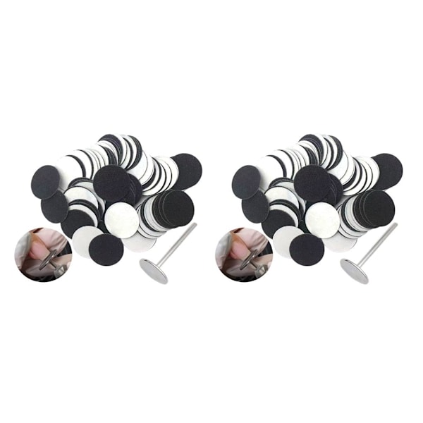 1/2/3/5 Sähköisen jalkaraspin vaihtotyynyt tehokas ja 15mm 240Grit 100 pcs 2PCS