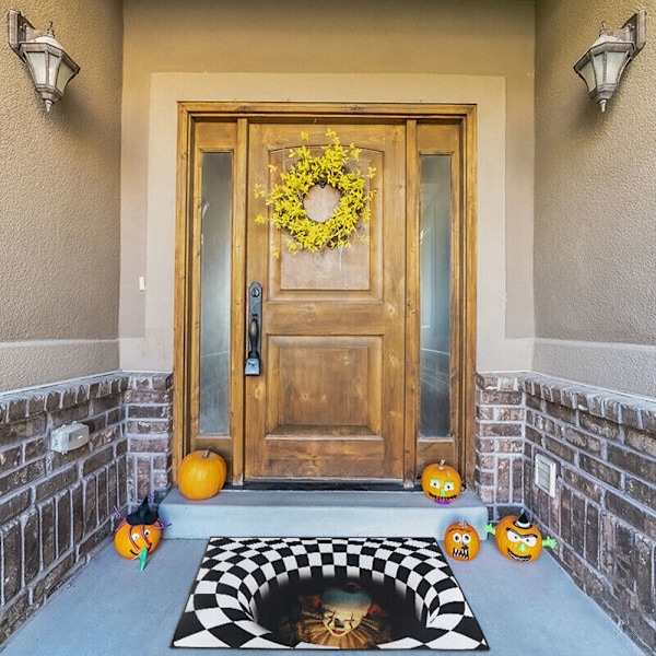 Halloween-ovimatto Pelottava klovnimatto Kauhu Tervetuloa-ovimatto