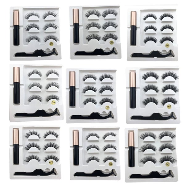 3D Faux mink Magnetic Eyelashes Magnetic Set (Eyeliner & Magneti blackA 11