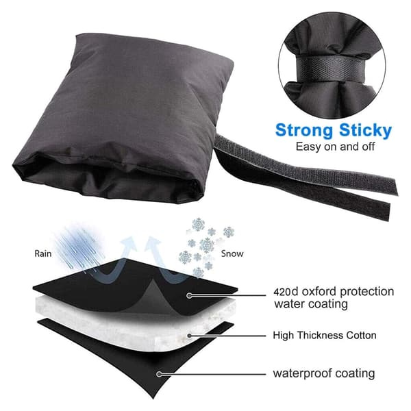 2Pack Trädgård cover Större kranskydd från frost Vinter Håll dig varm Black