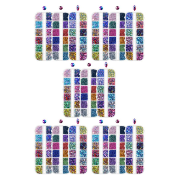 1/2/3/5 3-sæt Tidløs Klassisk Nail Art Rhinestones Med Medium 5PCS