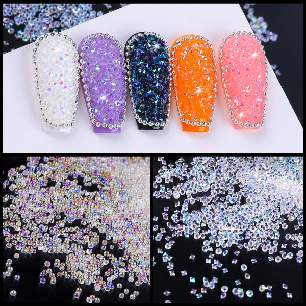 Nagelkristaller Micro Pixie Beads Glas Pixie Crystals