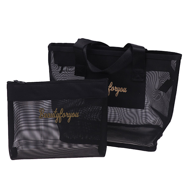 Makeup Brush Travel Case Kosmetisk toalettväska Organizer Mesh K SET