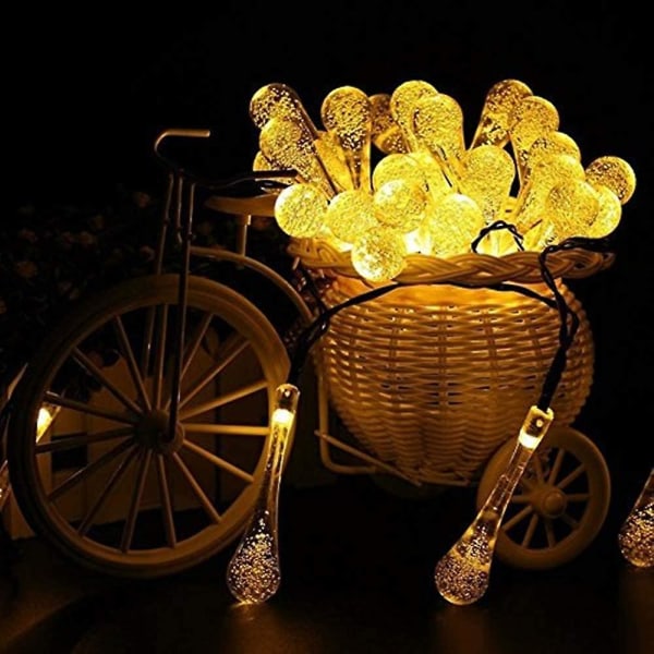 6,5 Meter 30 Led Solar Powered Utomhus Led String Lights 8 Lägen Dekorativt För Trädgård Patio Hem