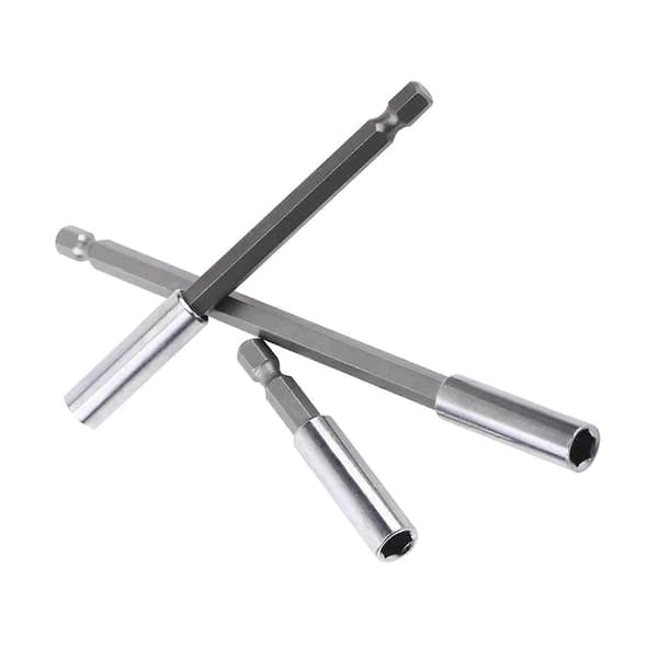 Magnetisk Bitsholder Forlenger Skrutrekker Sekskant Skaft 60mm 100mm 150mm Forlengelsesbit 3 stk 1/4\"