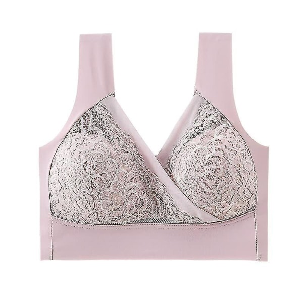 Dam Bralette Push-up BH Sömlösa Vestee Spetsunderkläder Apricot L