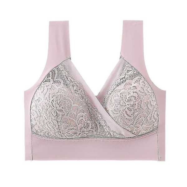 Dam Bralette Push-up BH Sömlösa Vestee Spetsunderkläder Black XXXL