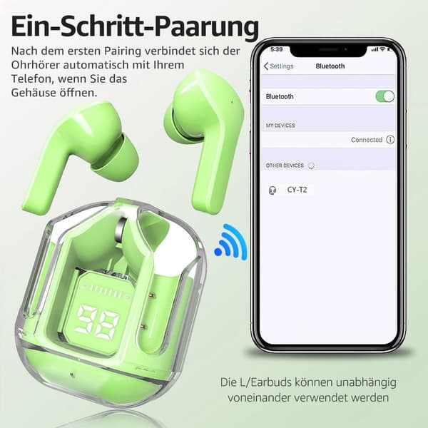 #Trådløse hovedtelefoner TWS gaming hovedtelefoner Bluetooth hovedtelefoner 5.1 + EDR støjreduktion#