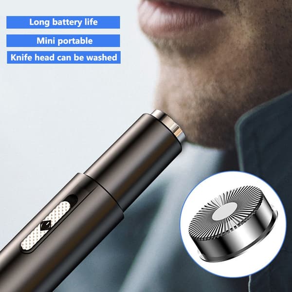 Næsehårstrimmer Barbering blue Double cutter head