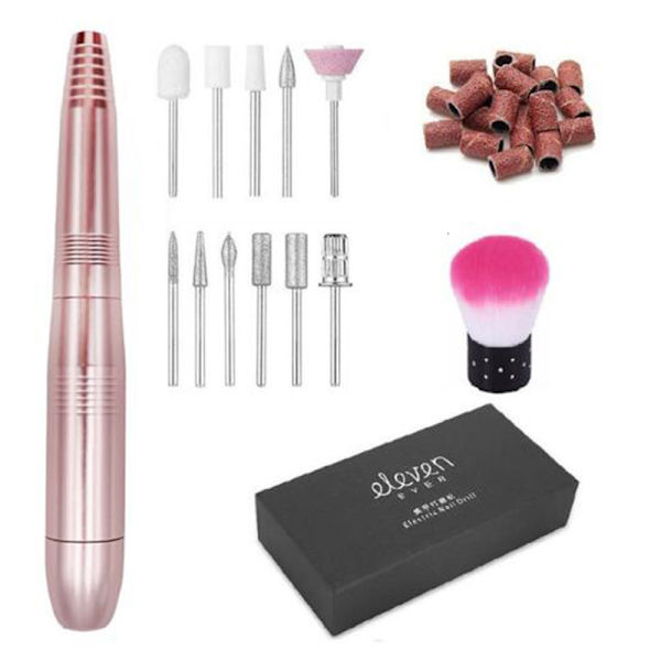 1 Set Elektrisk nagelborrpenna Manikyr hine Portable Gold