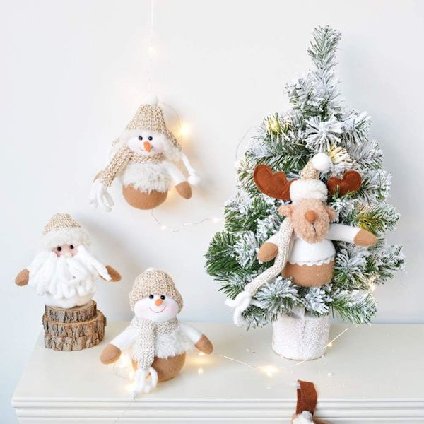 Mini juletre, Snow Christmas Tree Desktop Tree med Snow C