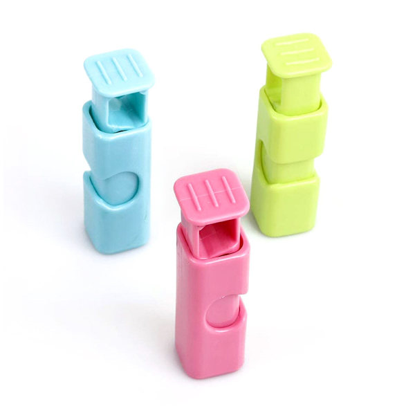 Bärbar bröd Snack Bag Sealer Vacuum Sealing Clips Green 6Pcs 1