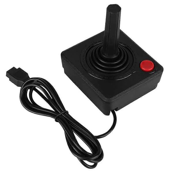 Spilcontroller, analog joystick-controller med én knaps betjening og firevejs joystick, ergonomisk design, klassisk retro joystick til At