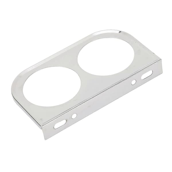 2-hulls målerpanel Måler 2\"1/16 tommer 52MM Universell metall bilmålerfeste Instrumentpanel Sølv