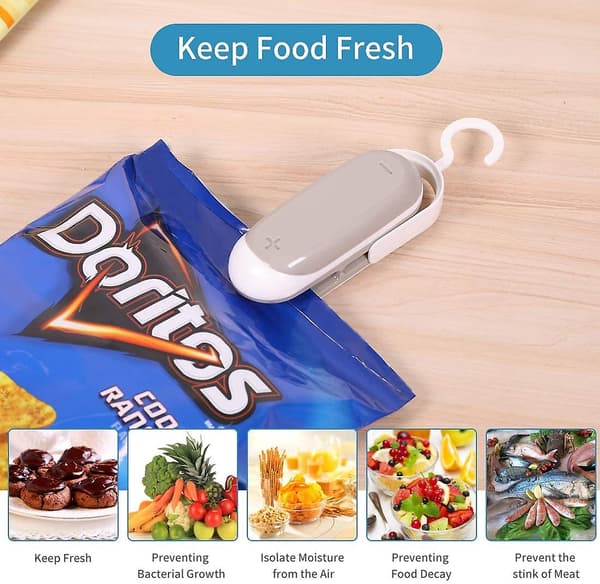 2pack Bag Sealer, Portable Heat Vacuum Sealers Plast Sealer