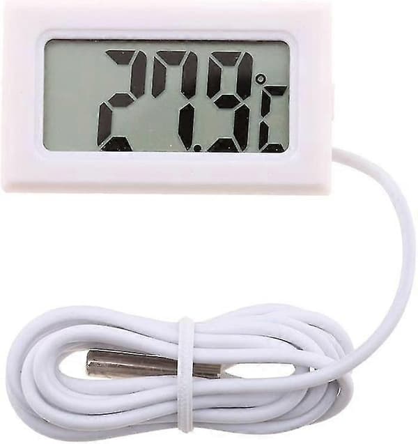 1 kpl digitaalinen LCD-vesilämpömittari, lämpötilamittari -50C~110C Valkoinen