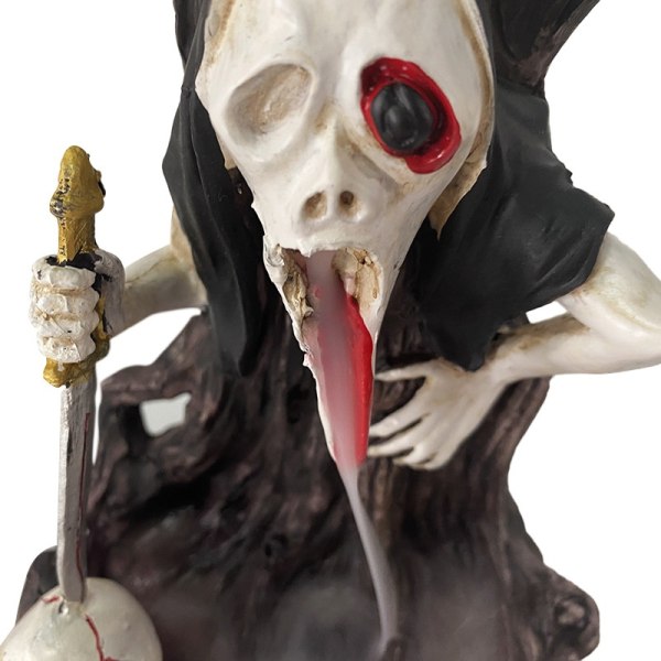 Kreativt malet kranie backflow røgelse halloween aromaterapi
