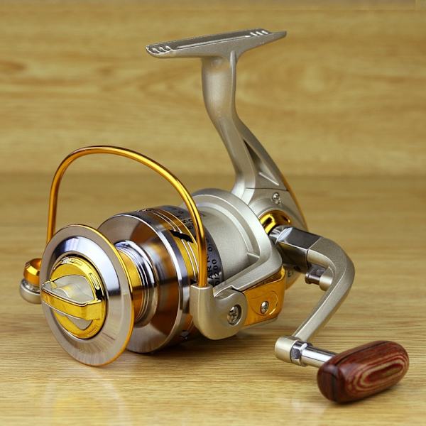 Gul 10BB spole aluminium spinnefiskehjul til front