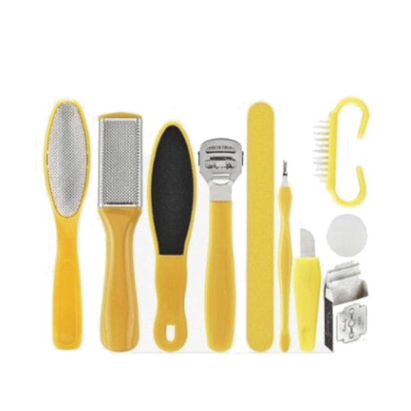 Pedikyyrisetti: Set Yellow 10-Piece Set (Lite)