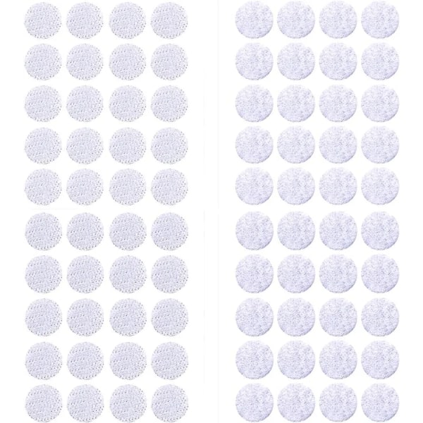 Självhäftande kardborrprickar, 200 st Självhäftande kardborrprickar 30 mm kardborrprickar för hem, skola, kontor gör-det-själv (100 par)
