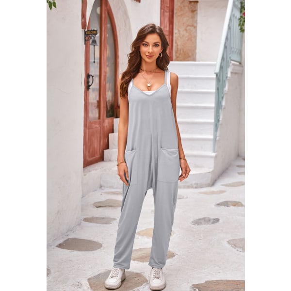 Kamisoe-jumpsuit vetoketjulla gray l