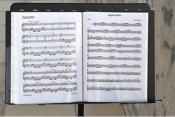 A4 Notearkmappe, Musikkoppbevaringsmappe for oppbevaring av noteark og filer etc.