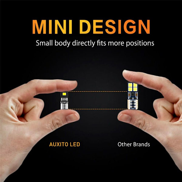 10 stk. T10 LED-pære Dome Light Trunk Lamp