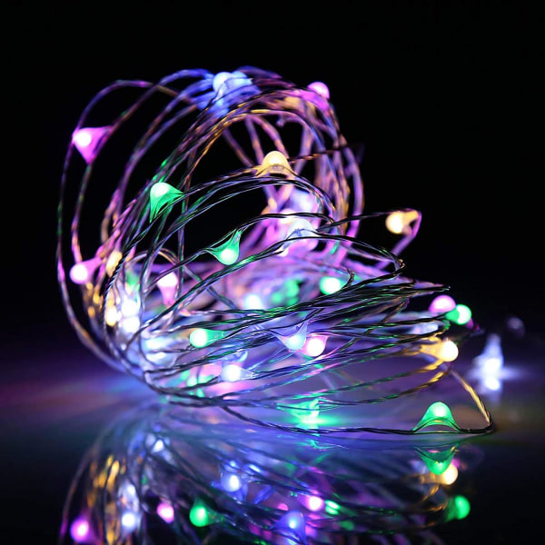 Led String Light Outdoor 10m 20m Fjärrkontroll Timing Batteri USB Trädgård Fairy Light För Hemfest Juldekoration White 10M 100LED